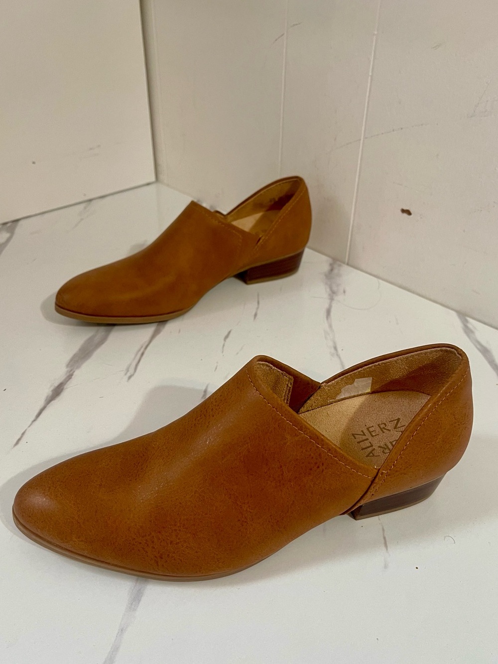 NATURALIZER Womens Brown Comfort Non-Slip Carlyn Block Heel Slip On Shootie 6 W